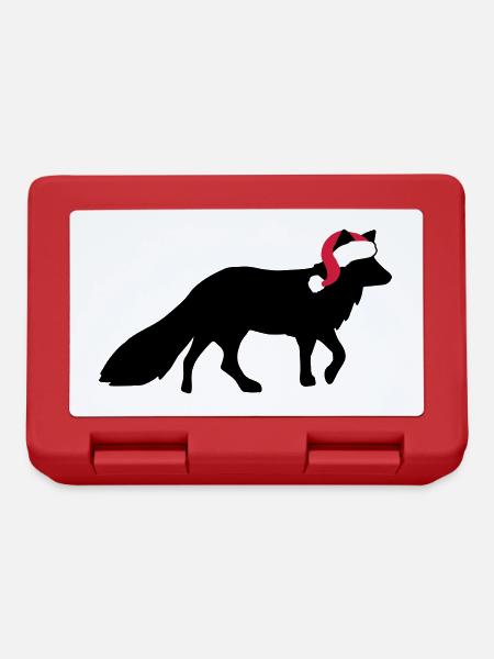 Fox Christmas - Christmas present - Lunchbox - red