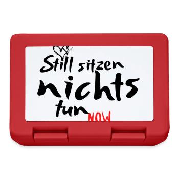 Still sitzen, nichts tun – innerlich ruhig werden - Brotdose - Rot - Vorne