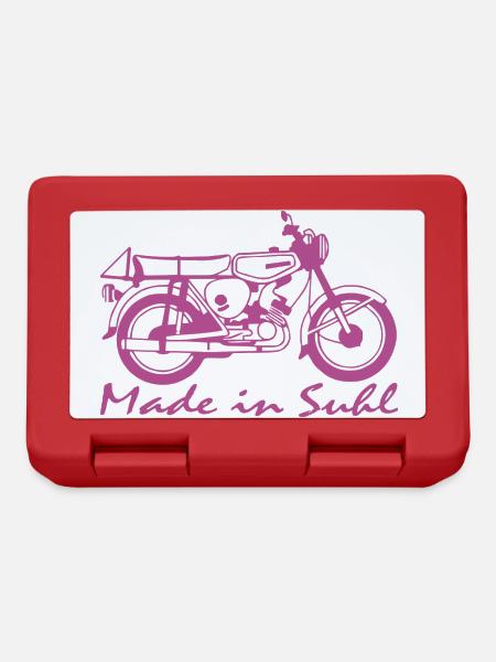 Simson S51 Made in Suhl - Brotdose - Rot
