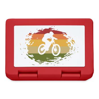 MTB Downhill Mountain Bike Fahrrad Fahrradfahrer - Brotdose - Rot - Vorne