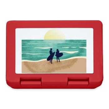 Summer Sunset Surfer - Lunchbox - red - Front