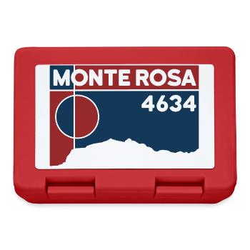 Monte Rosa Massif Dufourspitze Keepsake Souvenir - Lunchbox - red - Front