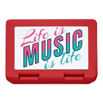 Life Is Music Is Life Statement for Musicians - Lunchbox - red - Front