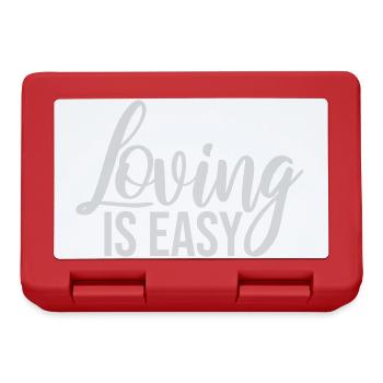 Loving Is Easy Inspirierend Romantisch Spruch Logo - Brotdose - Rot - Vorne