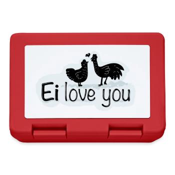 Ei love you - Brotdose - Rot - Vorne