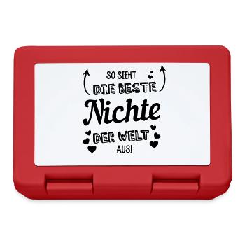 So sieht die beste Nichte der Welt aus! - Brotdose - Rot - Vorne