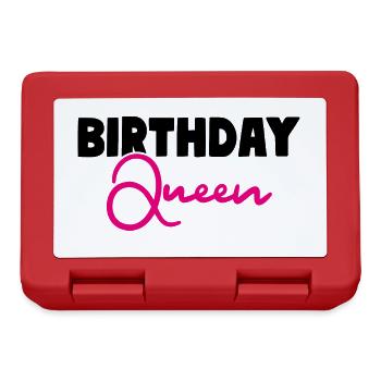 Birthday Queen Birthday Girl - Brotdose - Rot - Vorne