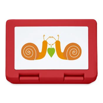 Snail love - Lunchbox - red - Front