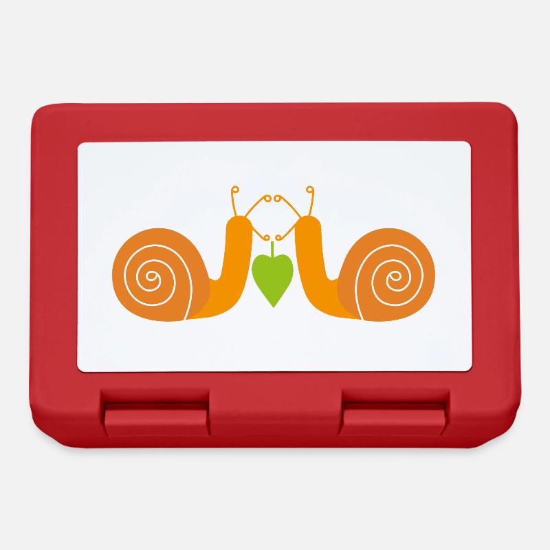 Snail love - Lunchbox - red