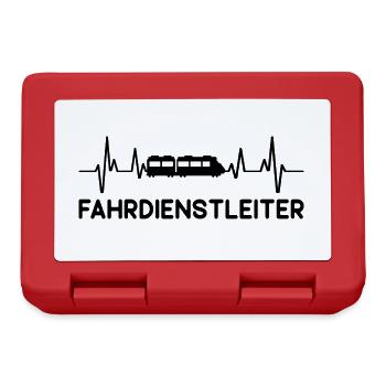 Fahrdienstleiter Zug Eisenbahn Herzschlag - Brotdose - Rot - Vorne