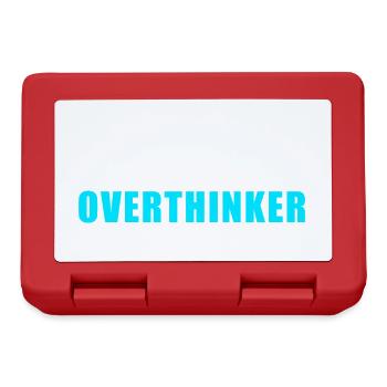Fulltime Overthinker Shirt Humor - Brotdose - Rot - Vorne