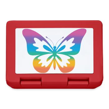 Schmetterling Regenbogen Autismus-Spektrum - Brotdose - Rot - Vorne