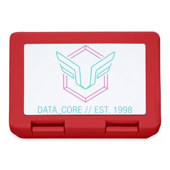 Cyberpunk & Synthwave Symbol Data Core 1998  - Brotdose - Rot - Vorne