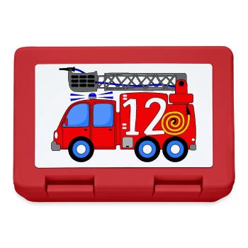 Fire engine 12th birthday children - Lunchbox - red - Front