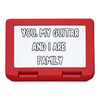 Ma guitare est ma famille - Boîte à goûter - rouge - Devant