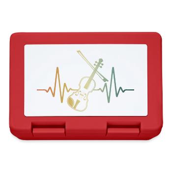 Violon Heartbeat Retro Violoniste - Boîte à goûter - rouge - Devant