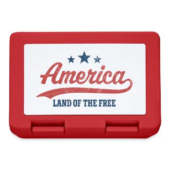 America Land of the Free - Lunchbox - red - Front