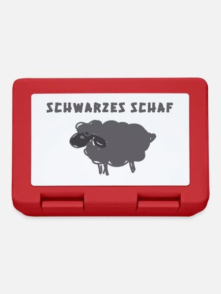 Schwarzes Schaf,,Schaf,illustration - Brotdose - Rot