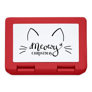 Miaou de Noël - Boîte à goûter - rouge - Devant