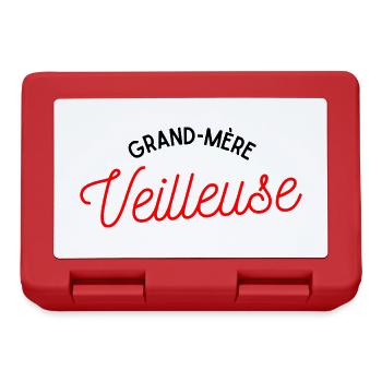 grand mère veilleuse merveilleuse mamie cadeau - Boîte à goûter - rouge - Devant