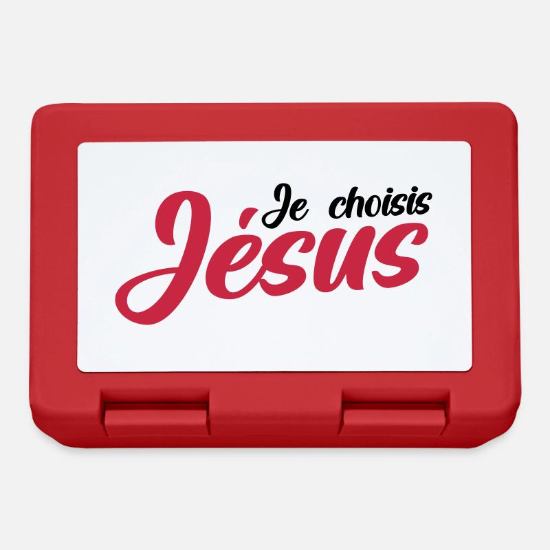 Je choisis Jésus - Boîte à goûter - rouge