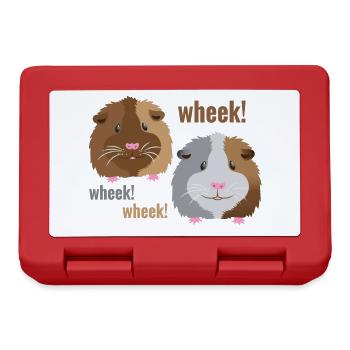 wheek wheek wheek cobayes! - Boîte à goûter - rouge - Devant