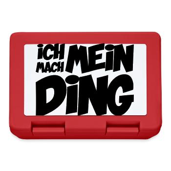 Ich mach mein Ding | Motivation | Farbe änderbar - Brotdose - Rot - Vorne