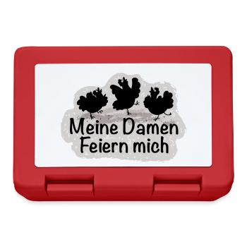 Meine Damen Feiern mich - Brotdose - Rot - Vorne