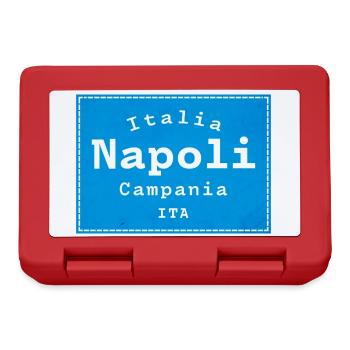 La ville bleue de Naples signe l’ITA - Boîte à goûter - rouge - Devant
