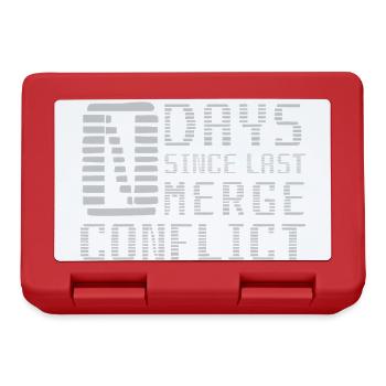 Merge Conflict Software Developer Entwickler geek - Brotdose - Rot - Vorne