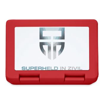 Superheld In Zivil Superhero Superhelden Kostüm - Brotdose - Rot - Vorne