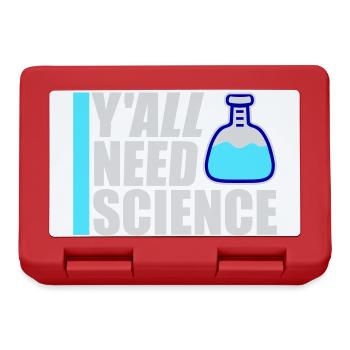Y'all Need Science Lustig Wissenschaft Nerd Spruch - Brotdose - Rot - Vorne