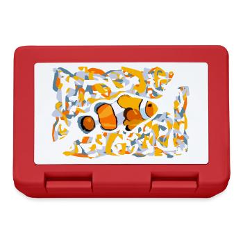 Clown fish nemo bottom océean orange yellow - Lunchbox - red - Front