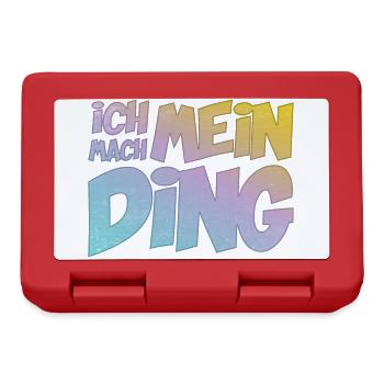 Ich mach mein Ding | Motivation Optimist - Brotdose - Rot - Vorne