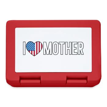 I love mother - Mother Day - Brotdose - Rot - Vorne