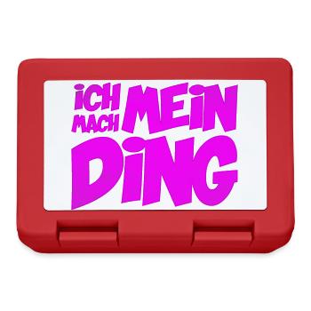 Ich mach mein Ding | Motivation Optimist - Brotdose - Rot - Vorne