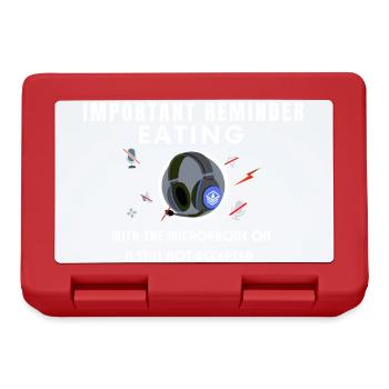 Mic On Eating Reminder Graphic - Lunchbox - red - Front