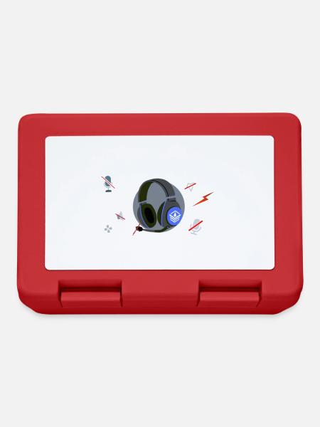 Mic On Eating Reminder Graphic - Lunchbox - red