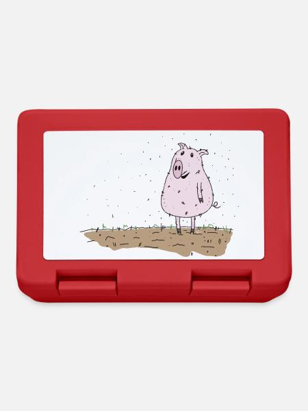 my english is under all pig lustiger spruch - Brotdose - Rot
