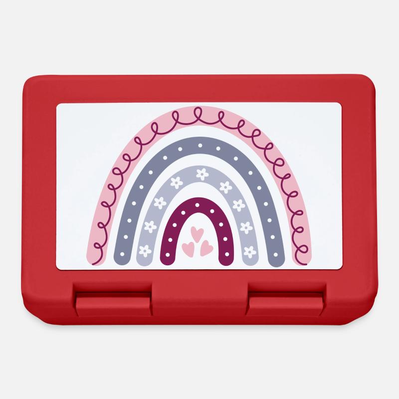 Boho Regenbogen - Brotdose - Rot