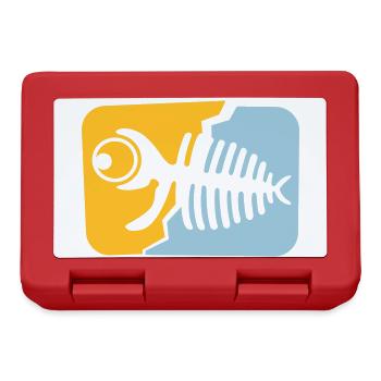 Fossile de poisson - Boîte à goûter - rouge - Devant