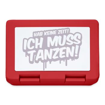 Ich Muss Tanzen Graffiti - Brotdose - Rot - Vorne