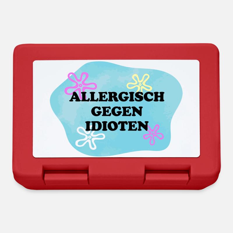 Allergisch gegen Idioten | Sarkasmus Retro Meme - Brotdose - Rot