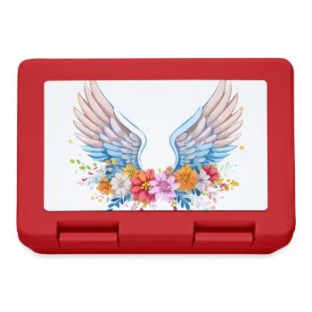 angelwings,engelsflügel,graffiti,bunt,blumen - Brotdose - Rot - Vorne