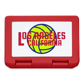 Los Angeles, California, volleyball in the background - Lunchbox - red - Front