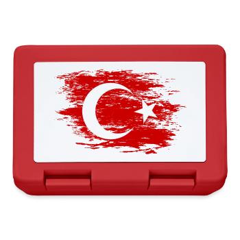 Türkei Flagge used - Brotdose - Rot - Vorne