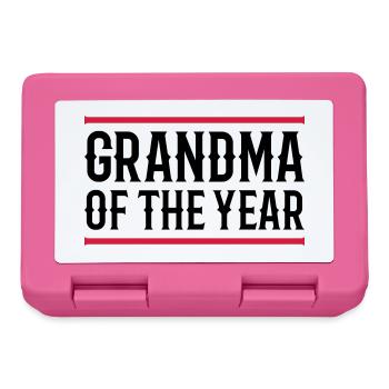 Grandma of the year (Linien) - Brotdose - Pink - Vorne