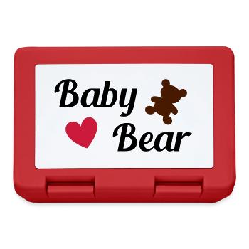 Baby bear (bear, heart) - Lunchbox - red - Front
