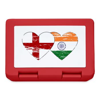 Drapeau de l’Angleterre et de l’Inde utilisé - Boîte à goûter - rouge - Devant