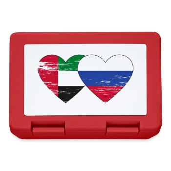 Vereinigte Arabische Emirate Russland Herz - Brotdose - Rot - Vorne